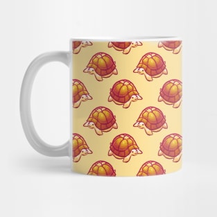 Yellow Orange Turtle Pattern Mug